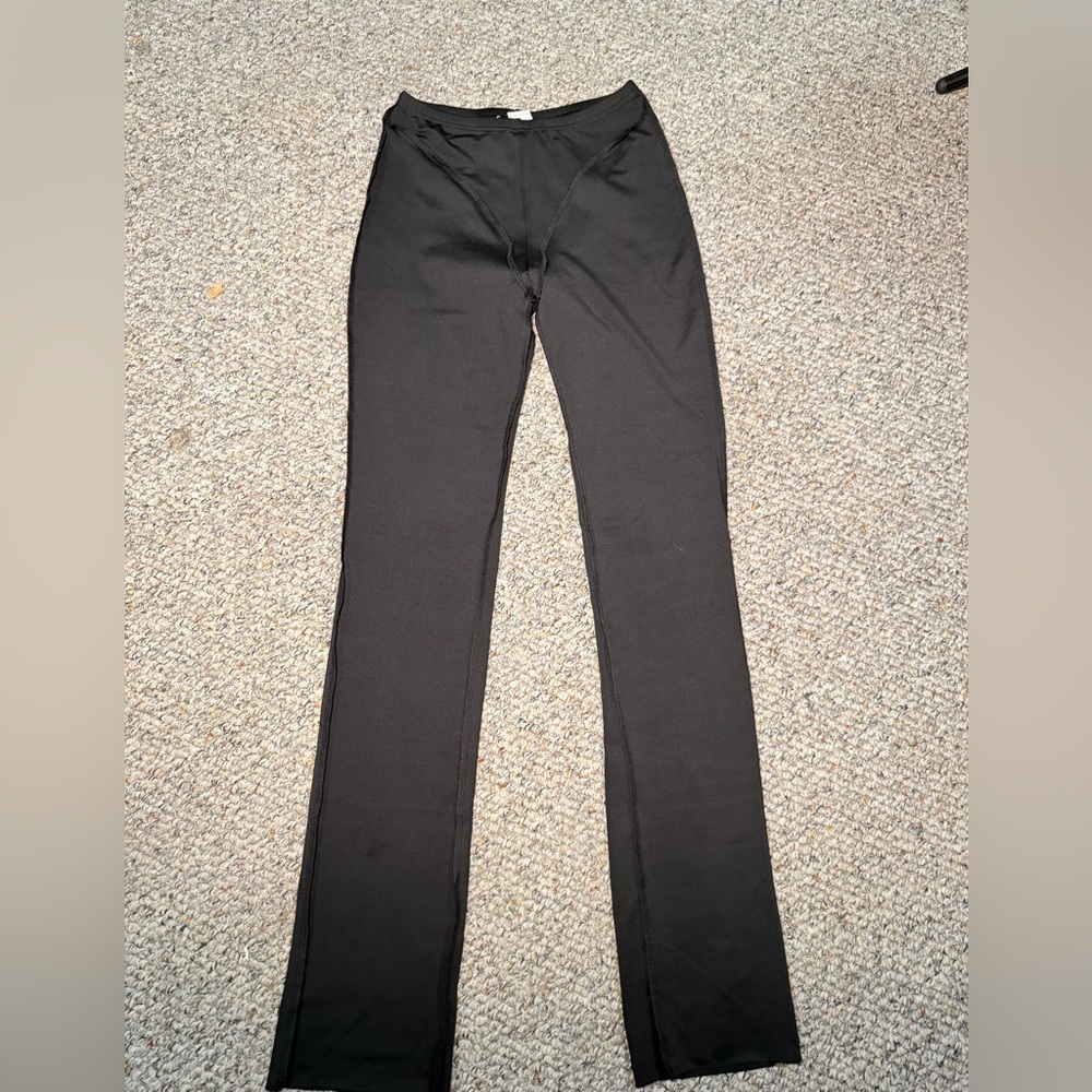 Black Straight-Leg Pants